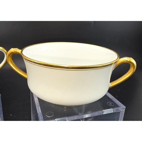 Vintage Haviland Limoges French White and Gold Set China CM2121 - Picture 4 of 7